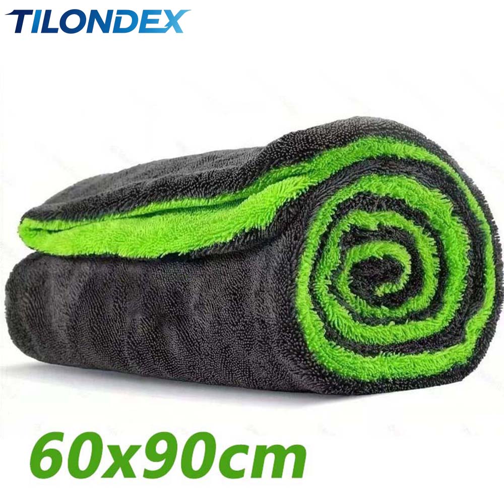Microfiber Towel Detailing - 1PC 1000GSM 양면 마이크로화이버 자동차 건조