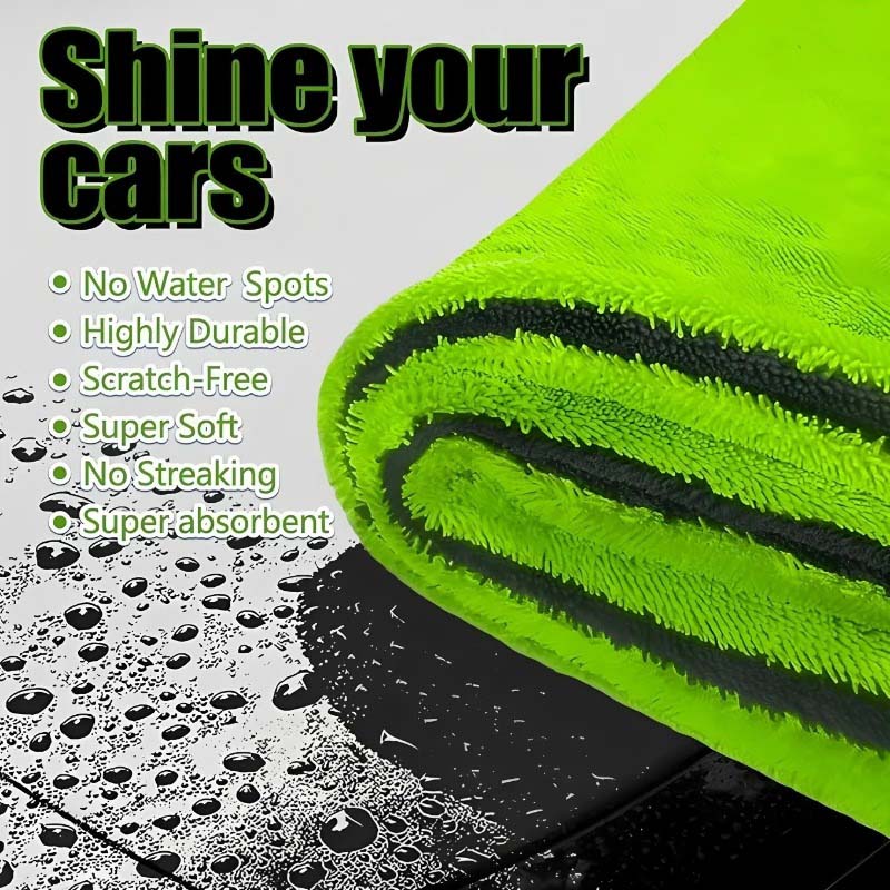 1PC 1000GSM 양면 마이크로화이버 자동차 건조  - Microfiber Towel Detailing 리뷰 및 가격
